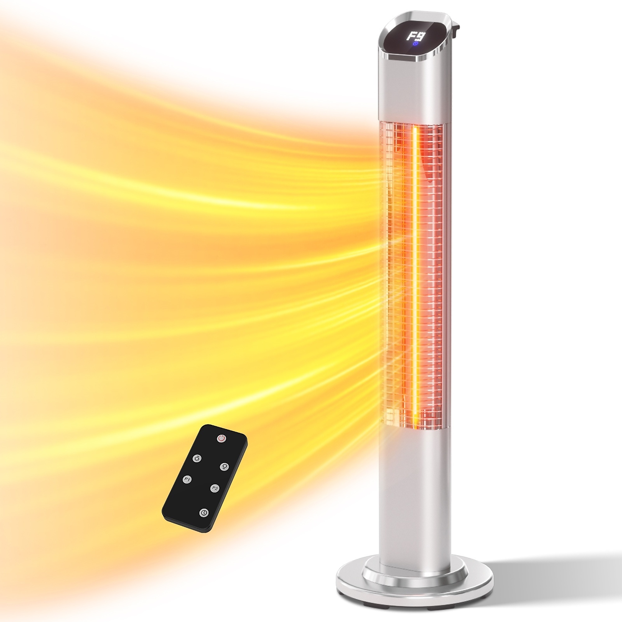 EdenDirect Electric Infrared Convection Space Heater — 1500 Watts, 11.22in., Remote Control, White, Model# NTEPSG-15R-Tall